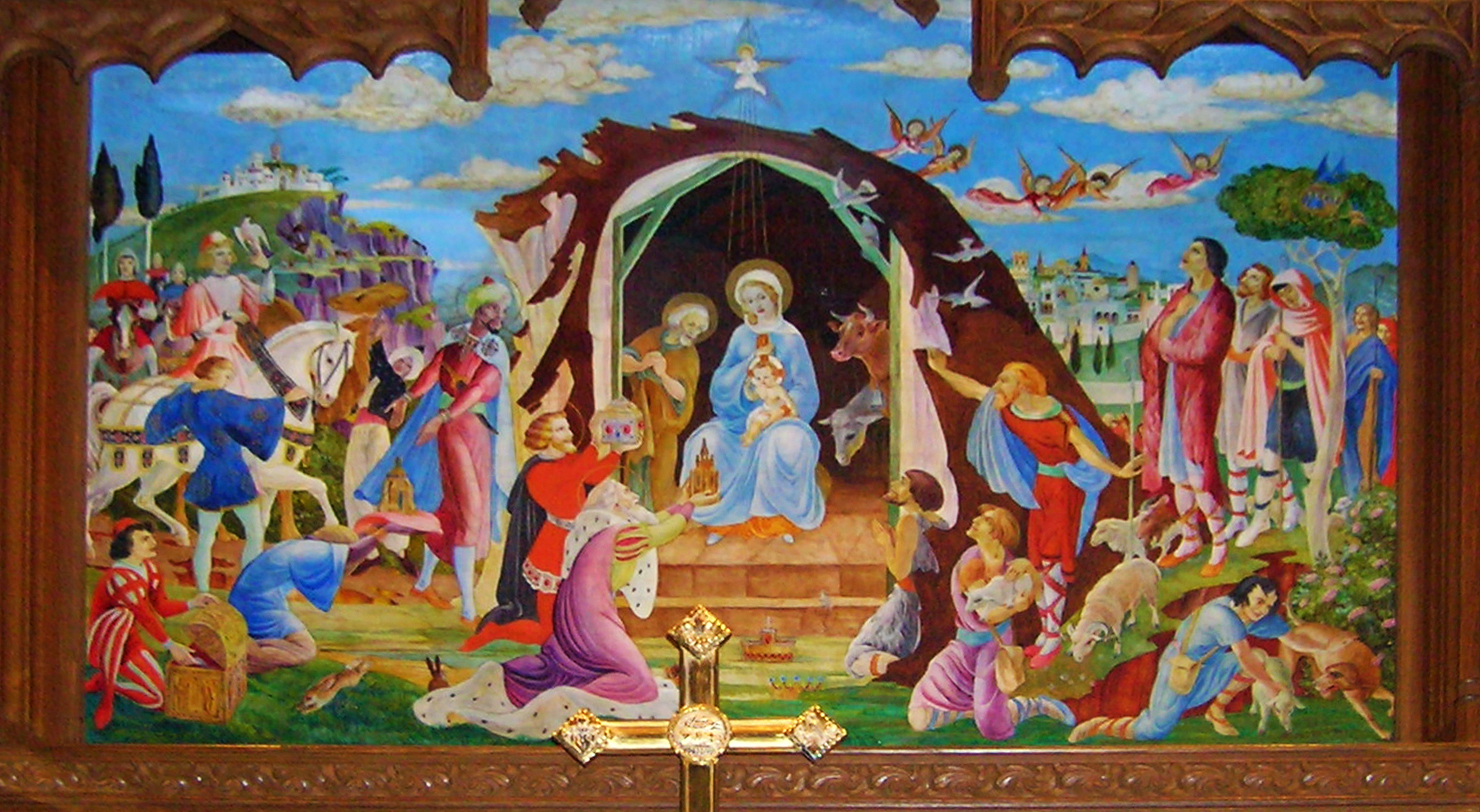 Nativity reredos painting edited